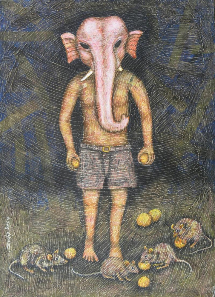 I Am Ganesh Painting by Sudip Das | ArtZolo.com