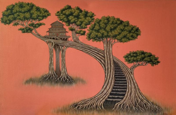 Illusion Of Nature 1 Painting by Subir Das | ArtZolo.com