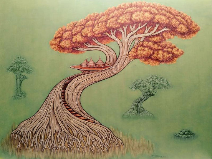 Illusion Of Nature 2 Painting by Subir Das | ArtZolo.com