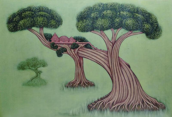Illusion Of Nature 3 Painting by Subir Das | ArtZolo.com