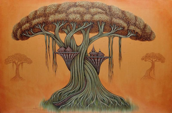 Illusion Of Nature 4 Painting by Subir Das | ArtZolo.com