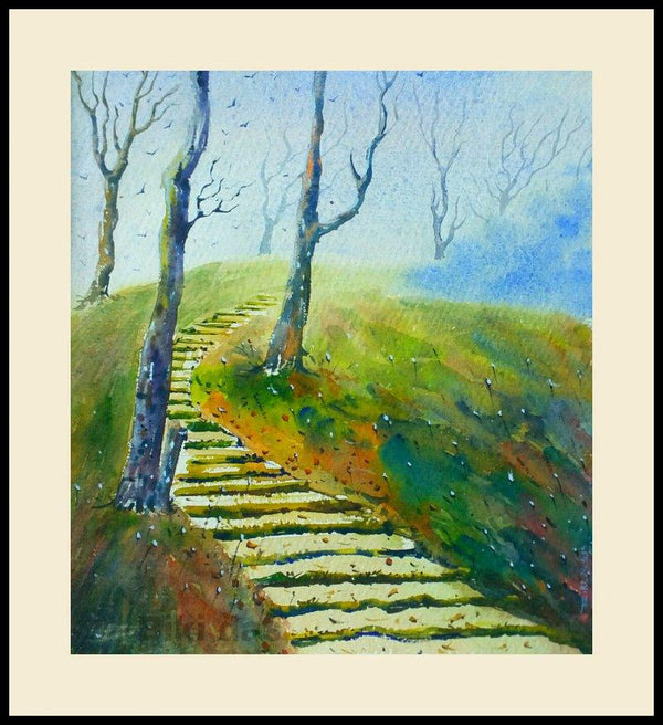Imagine Hill Painting by Biki Das | ArtZolo.com