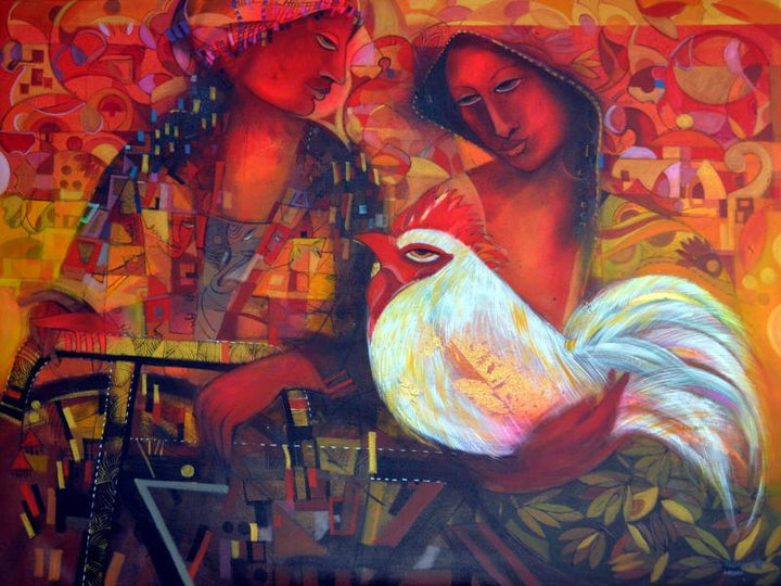 Immigration Painting by Madan Lal | ArtZolo.com