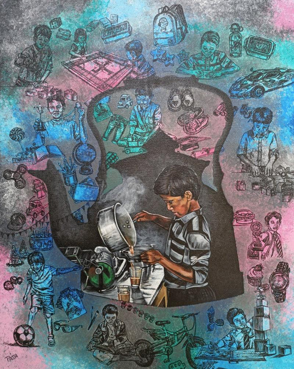 Impact On Colourful Life Painting by Pooja Kumawat | ArtZolo.com