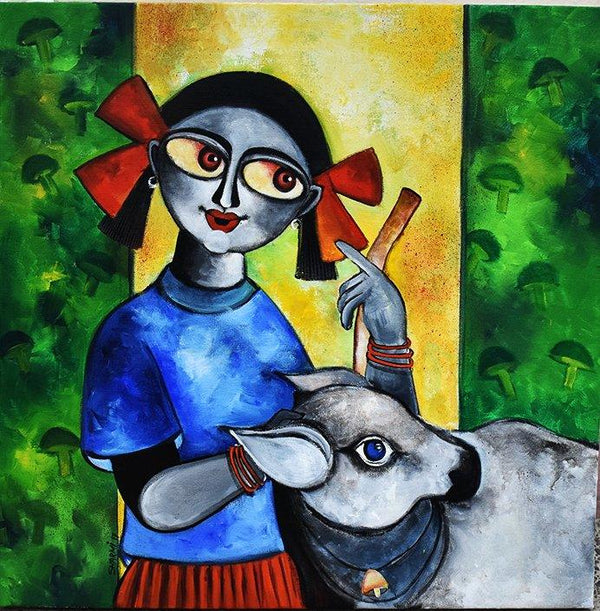 In My Village Painting by Sharmi Dey | ArtZolo.com