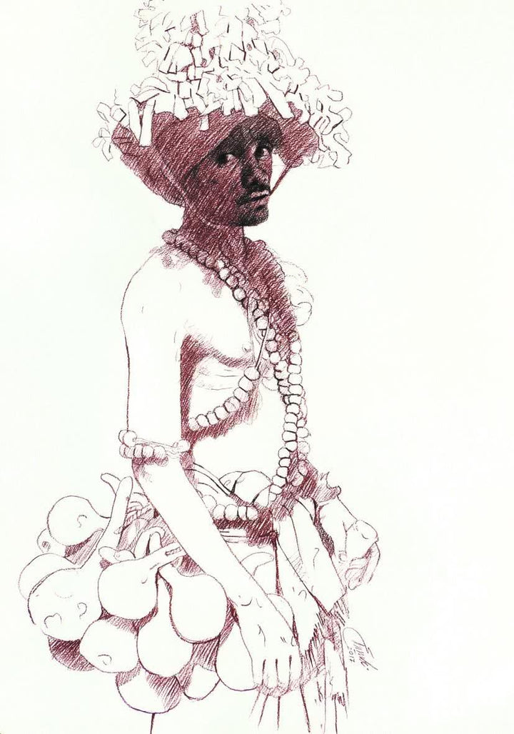 Incredible Tribal Beauty 20 Drawing by Sunil Paraji Tambe | ArtZolo.com