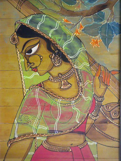 Indian Beauty Ii Painting by Pradeep Swain | ArtZolo.com
