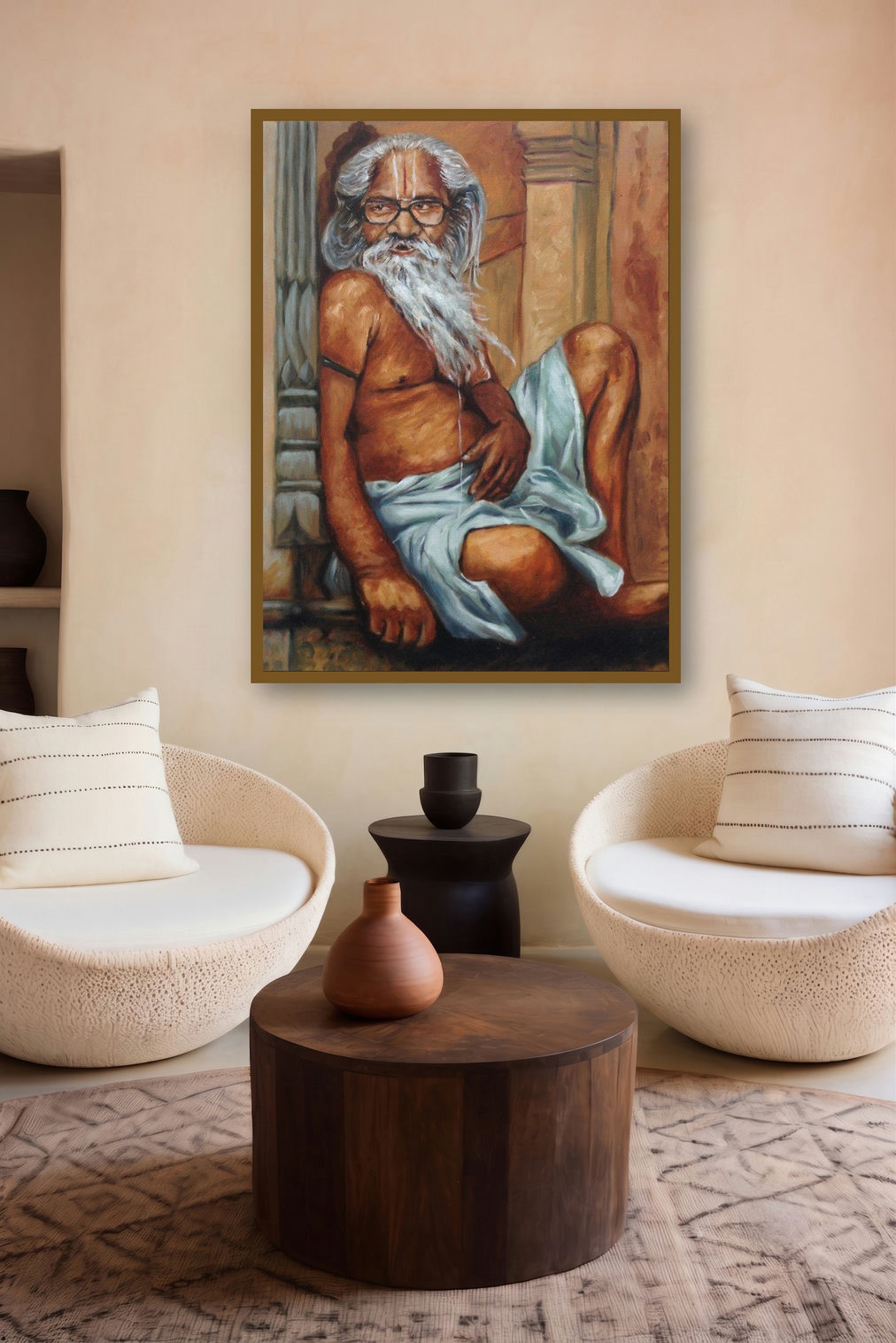 Indian Culture by artist Rajesh Gawhale displayed in a Boutique gallery