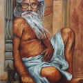 Figurative oil painting titled 'Indian Culture', 22x17 inches, by artist Rajesh Gawhale on Canvas