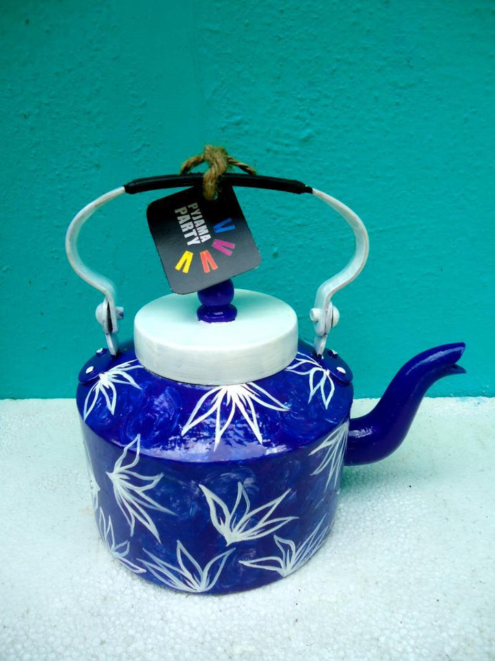 Indigo Hues Tea Kettle Handicraft by Rithika Kumar | ArtZolo.com