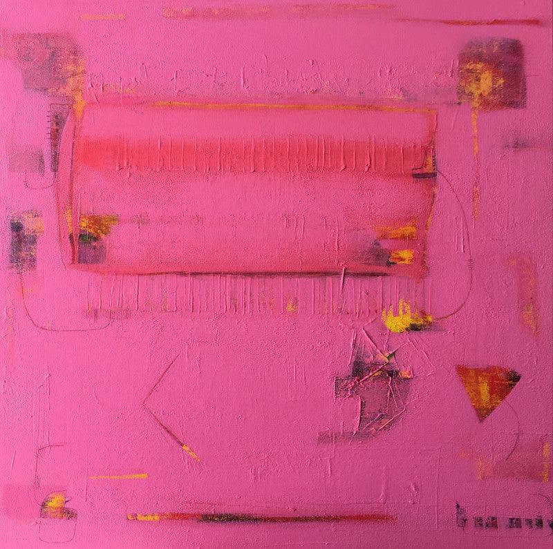 Abstract acrylic painting titled 'Inner Space', 30x30 inches, by artist Prasad Mane on Canvas