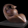 Figurative sculpture titled 'Inner voice', 23x23x17 inches, by artist Rajendra Pradhan on Bronze