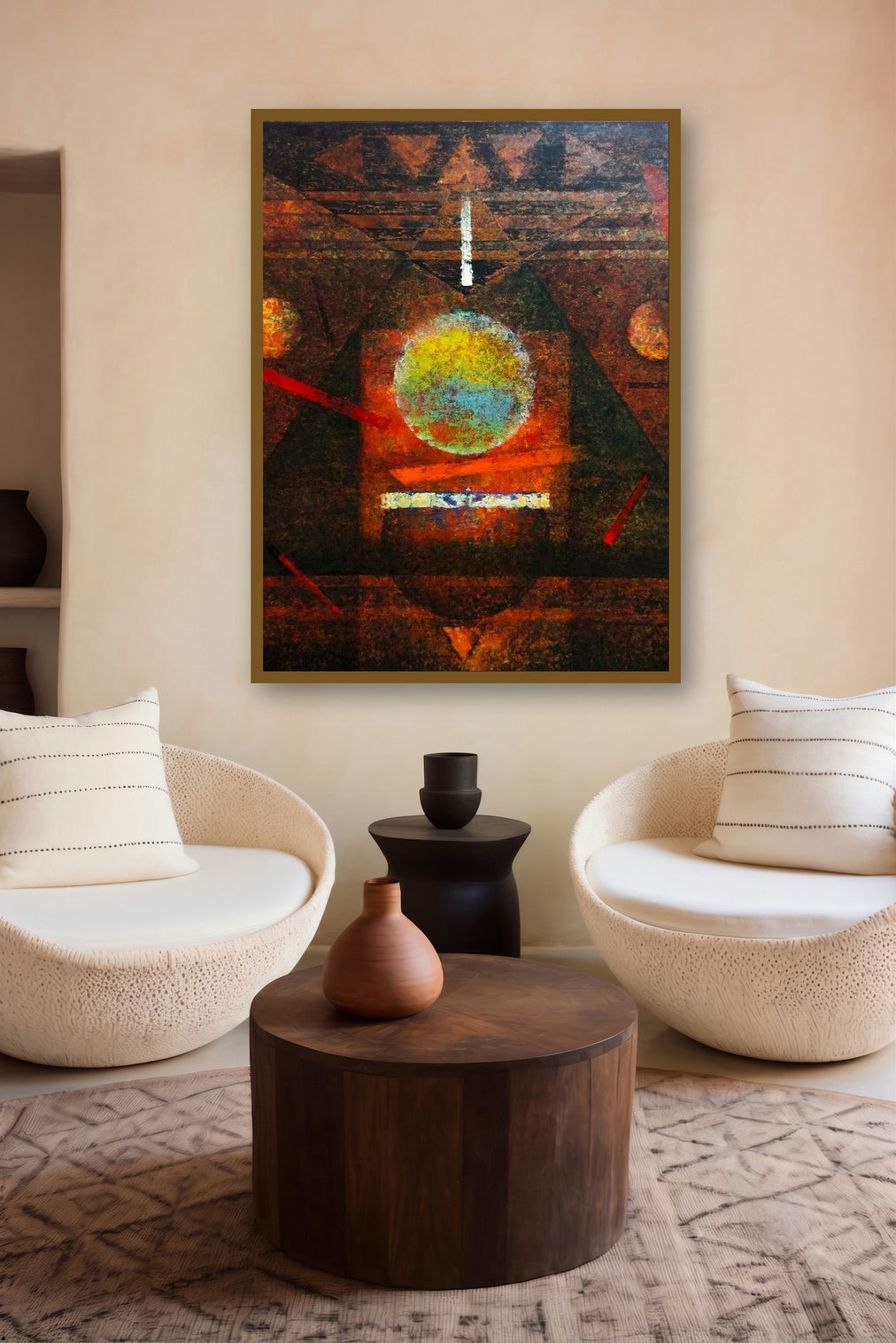 Insight (Cosmic Equilibrium) by artist Ajay Meshram displayed in a Minimalist gallery