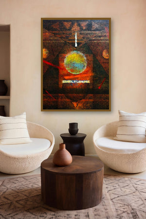 Insight (Cosmic Equilibrium) by artist Ajay Meshram displayed in a Minimalist gallery