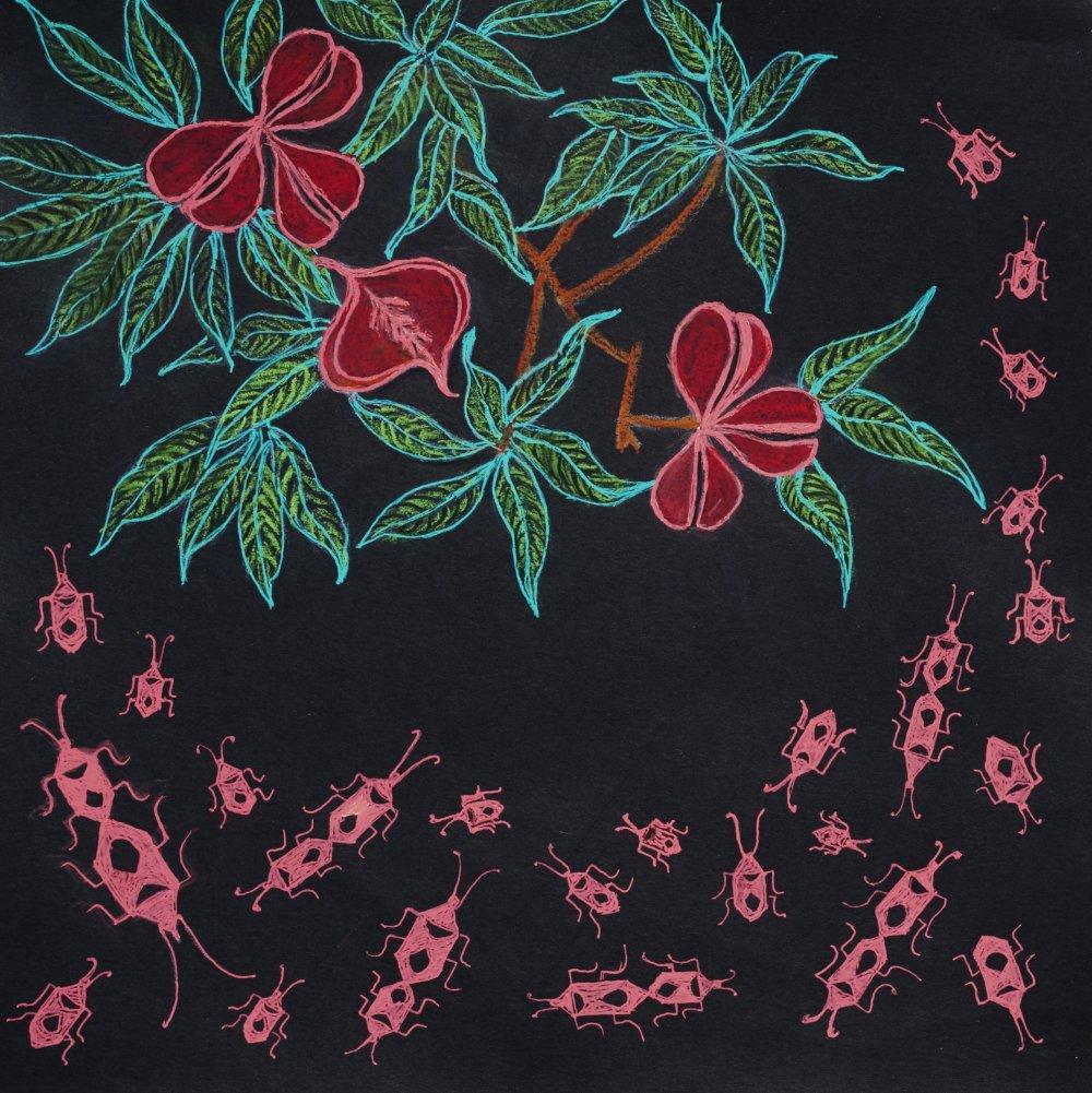 Nature mixed media artcontent titled 'Inspiration', 12x12 inches, by artist Poonam KD on Paper