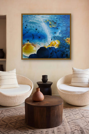 Into The Sea (Abundance of Forms) by artist Ranchhor Meghwal displayed in a Luxury gallery