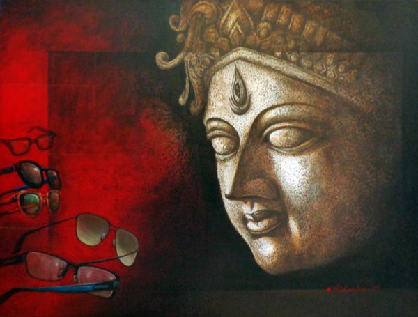 Intuition Of Inner Eye Painting by Palash Halder | ArtZolo.com
