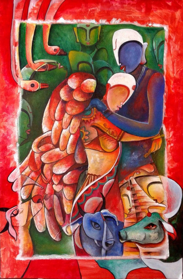 Inviolable Love Painting by Anupam Pal | ArtZolo.com