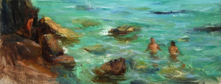 Italian Sea Painting by Surabhi Gulwelkar | ArtZolo.com