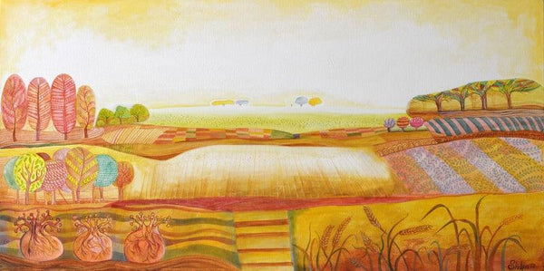 Its Only Fields And Trees Painting by Shilpa Pachpor | ArtZolo.com