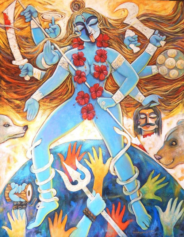 Jaganmayee Painting by Subrata Ghosh | ArtZolo.com