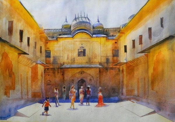 Jaipur Palace Painting by Bijay Biswaal | ArtZolo.com