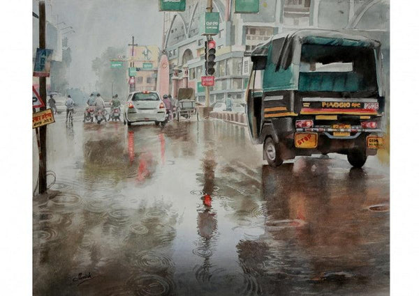 Jaistambh Chowk Painting by Manish Sharma | ArtZolo.com