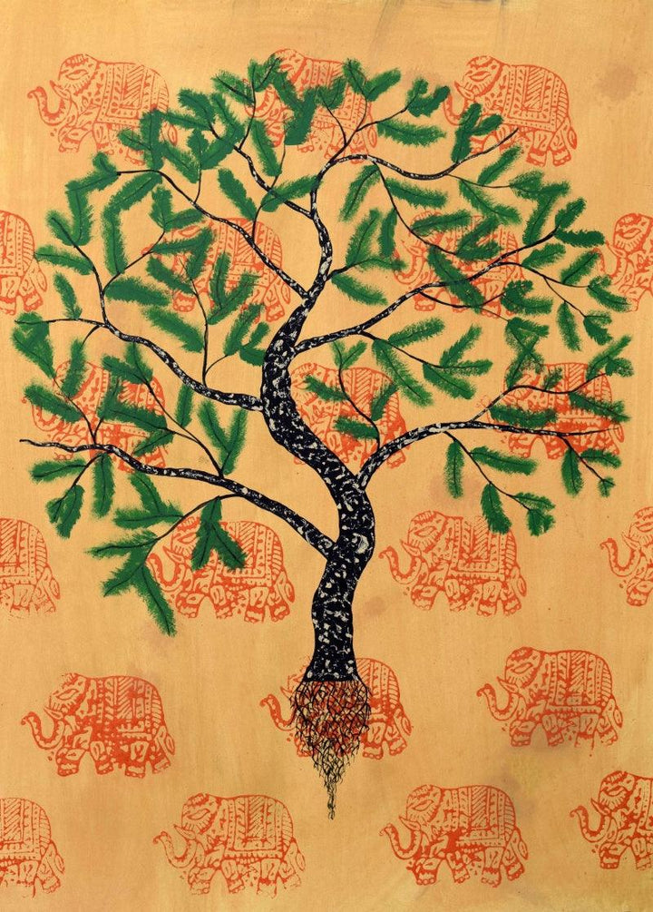 Jaya Vriksh Painting by Sumit Mehndiratta | ArtZolo.com