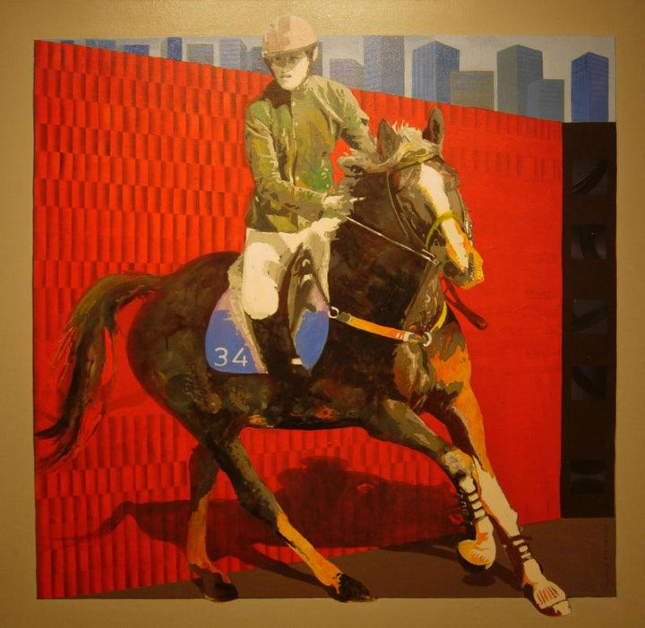 Jockey 1 Painting by Nayanjeet Nikam | ArtZolo.com
