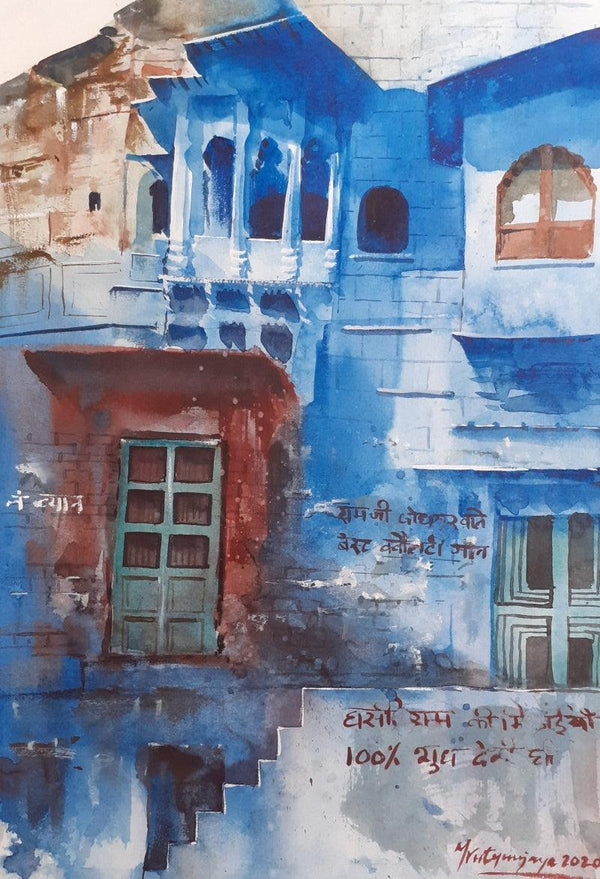 Jodhpur Blues Painting by Mrutyunjaya Dash | ArtZolo.com