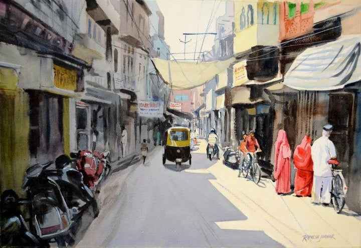 Jodhpur Street 4 Painting by Ramesh Jhawar | ArtZolo.com
