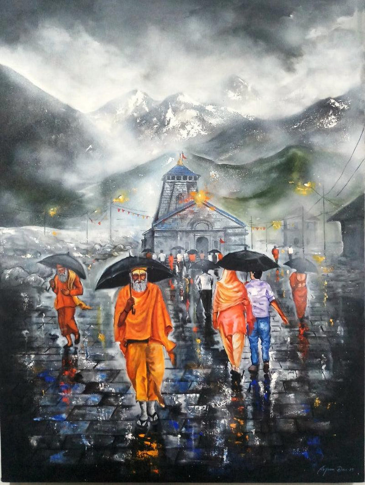 Journey Of Kedarnath Painting by Arjun Das | ArtZolo.com