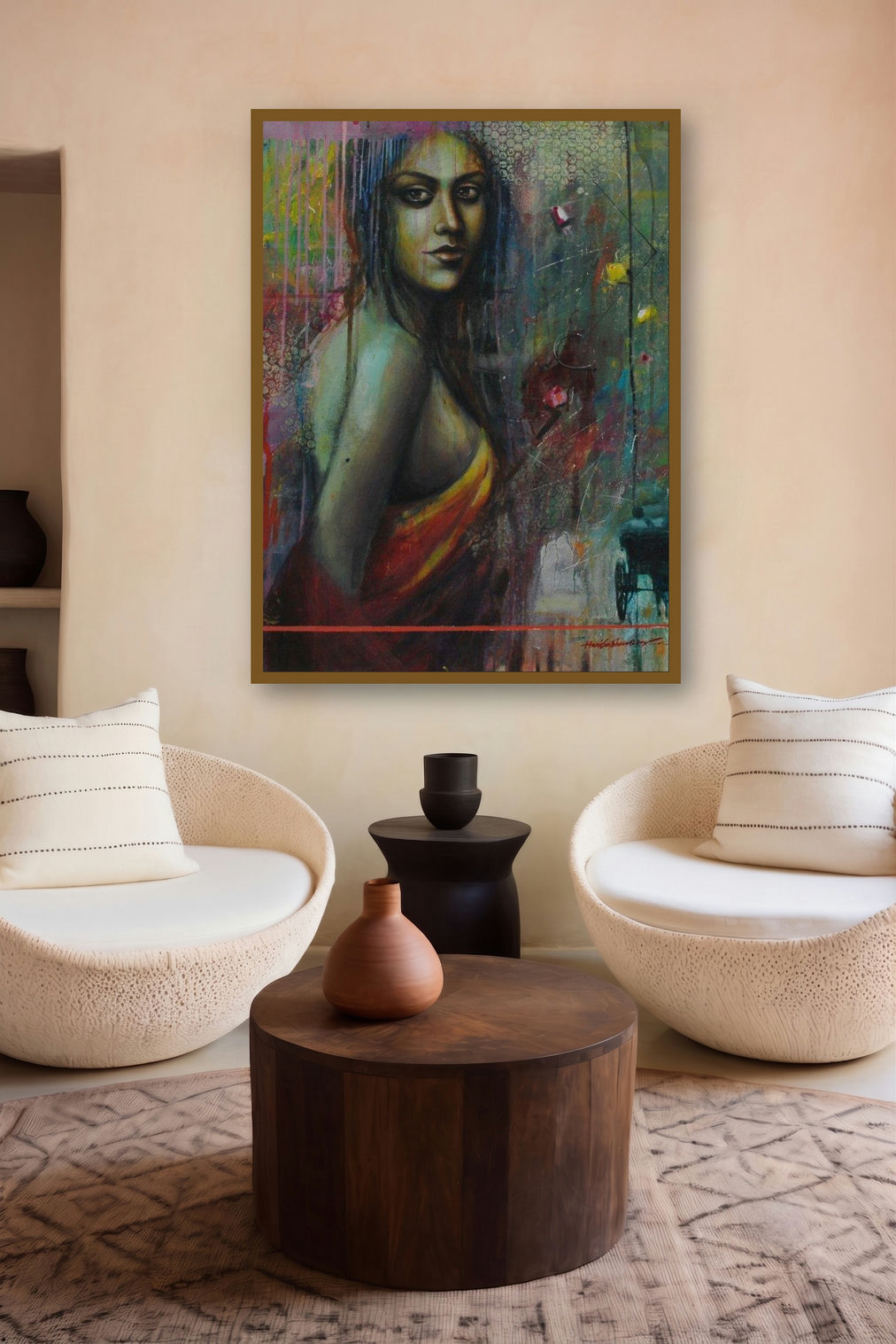Journey Of Life by artist Harisadhan Dey displayed in a Modern gallery