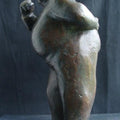 Figurative sculpture titled 'Judgement', 11x7x7 inches, by artist Somnath Chakraborty on Bronze