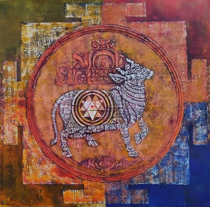 Kamadhenu Painting by Ram Thorat | ArtZolo.com