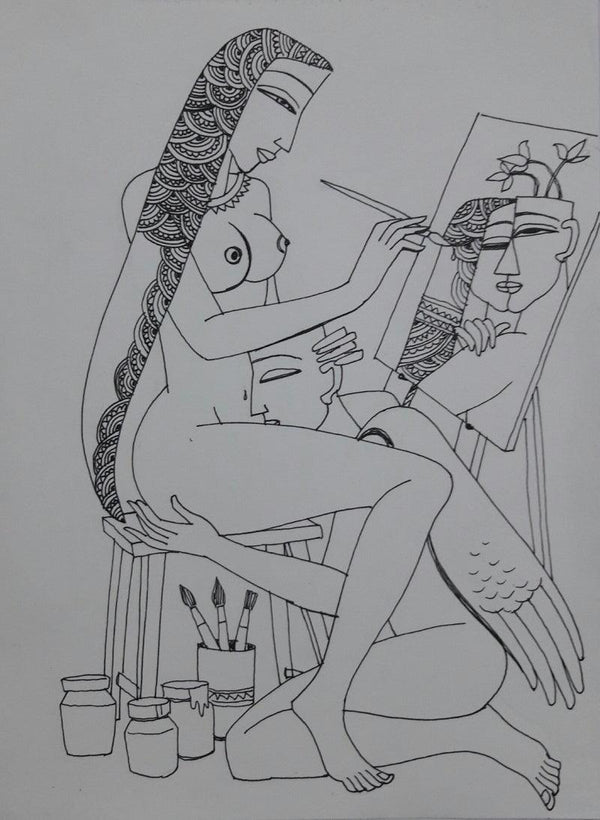 Kamasutra Drawing by Krishna Ashok | ArtZolo.com