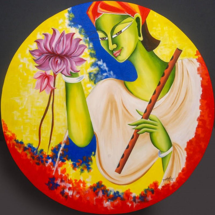 Kanha Painting by Deepali Mundra | ArtZolo.com