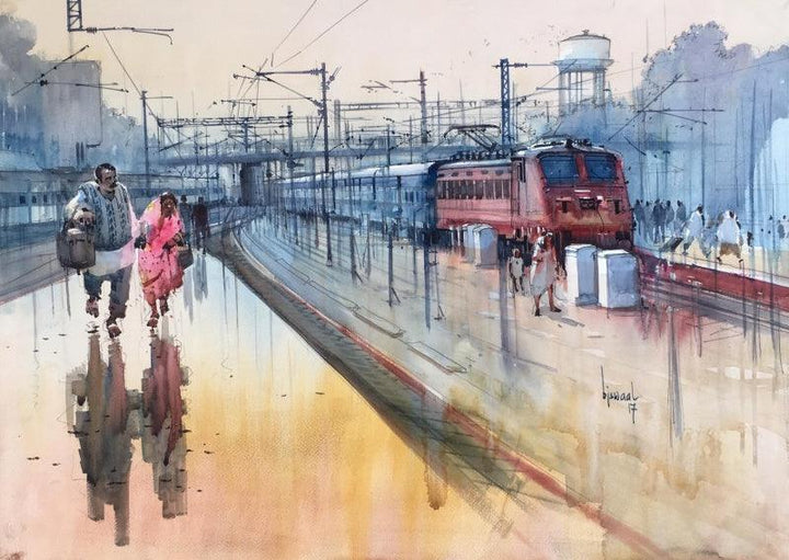 Kanpur Central Labour Day 2 Painting by Bijay Biswaal | ArtZolo.com