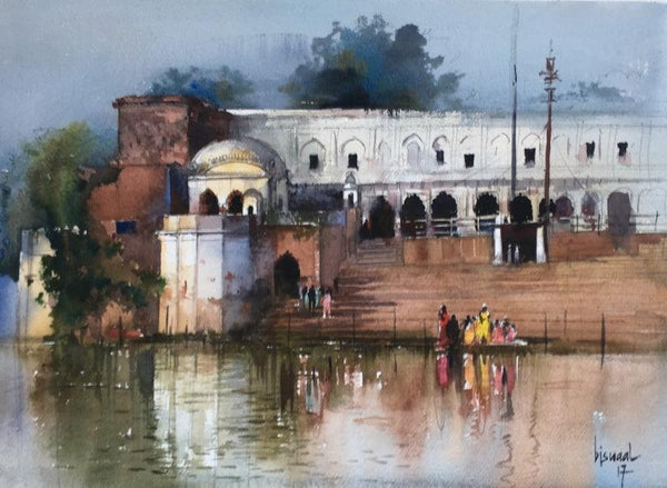 Kanpur Ghat 2 Painting by Bijay Biswaal | ArtZolo.com