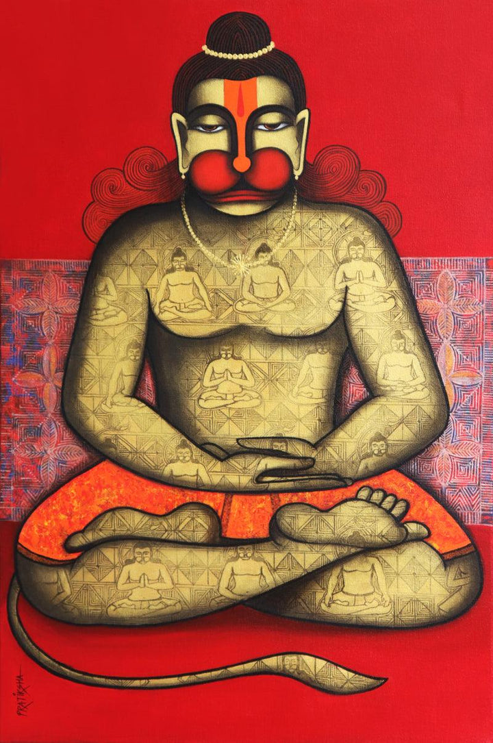 Kapeeshwar Lord Of The Monkey Painting by Pratiksha Bothe | ArtZolo.com