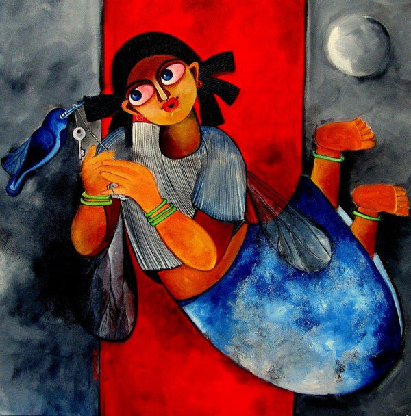 Key To Happiness Painting by Sharmi Dey | ArtZolo.com