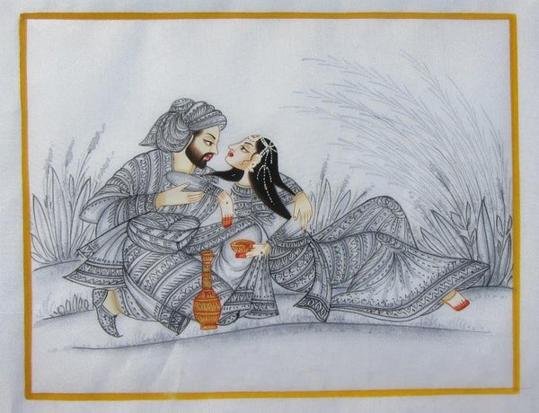 King And Queen Romantic Moment Traditional Art by E Craft | ArtZolo.com
