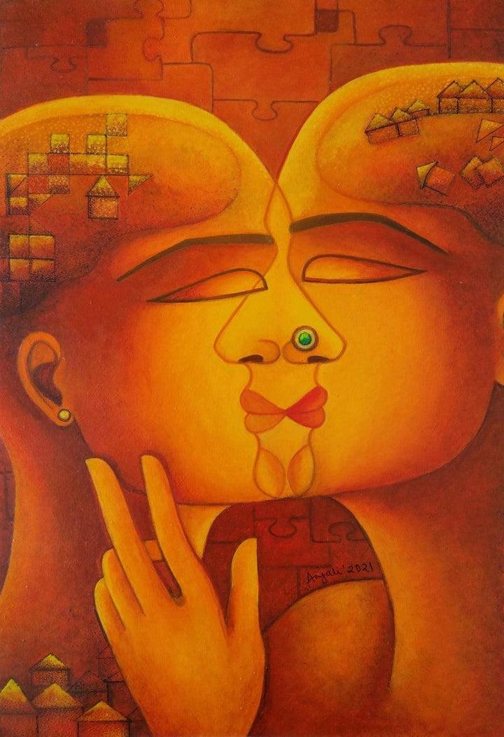 Kiss 2 Painting by Anjali Surana | ArtZolo.com