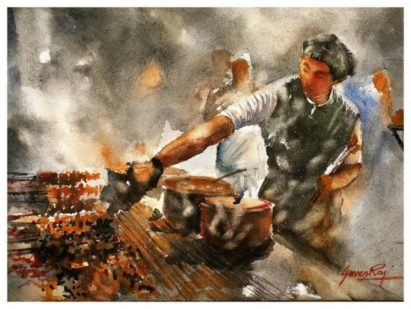 Kitchen Painting by Soven Roy | ArtZolo.com