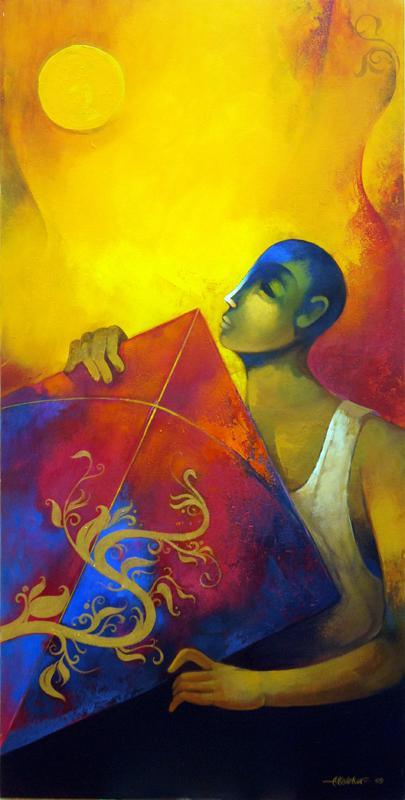 Kite Painting by Sachin Akalekar | ArtZolo.com