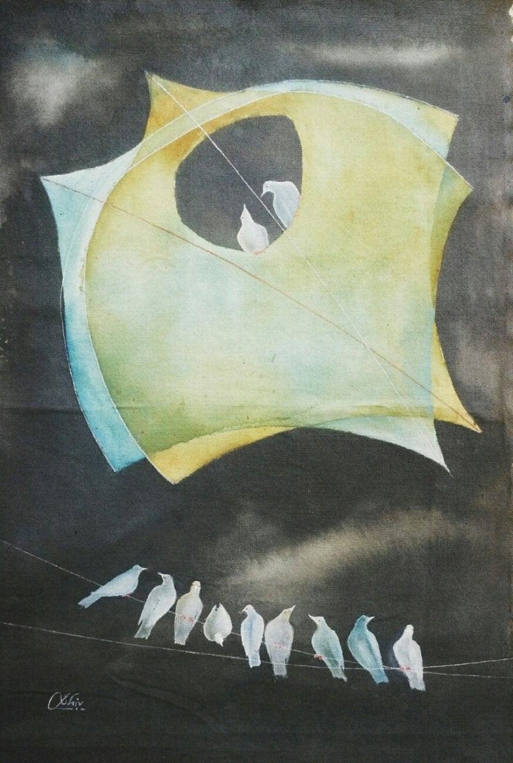 Kites And Birds Fantasy Painting by Shiv Kumar Soni | ArtZolo.com