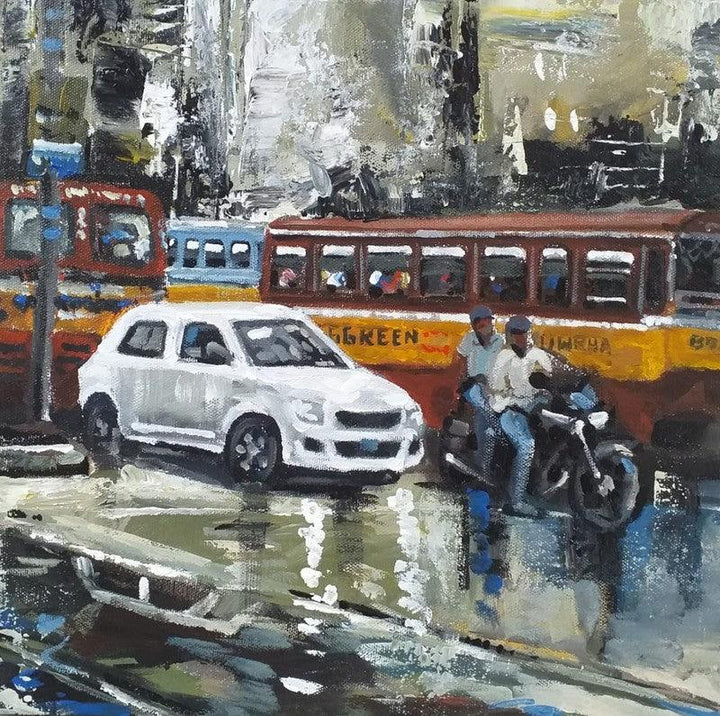 Kolkata 14 Painting by Raju Sarkar | ArtZolo.com