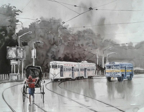 Kolkata 6 Painting by Raju Sarkar | ArtZolo.com