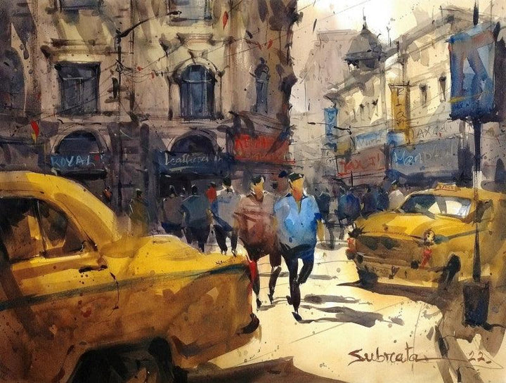 Kolkata City Painting by Subrata Malakar | ArtZolo.com