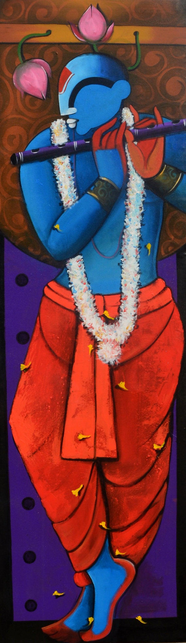 Krishna 2022 Painting by Anupam Pal | ArtZolo.com